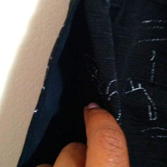 Chicos Design Blend Silk & Linen Cropped Women 3 Pants Novelty Print lognelook - Picture 11 of 16